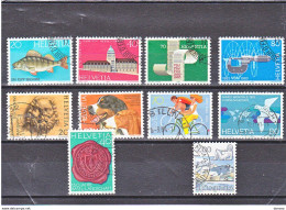 SUISSE 1983 Yvert 1174-1177 + 1184-1188 + 1193 Oblitérés, Cote : 5,65 Euros - Oblitérés