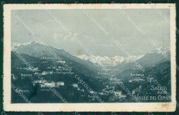 Biella Valle Del Cervo Mappa ABRASA Cartolina KV2041 - Biella
