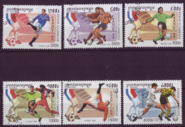 Asie - Cambodge -France 98 - Coupe Du Monde De Football -  6 Timbres Différents - 7131 - Cambodge