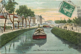 - Dpts Div.-ref-BN369- Haute Garonne - Toulouse - Canal Du Midi - Canaux - Peniches - Aqua Photo N° 2748 Colorisée - - Toulouse