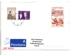 GROELAND AFFRANCHISSEMENT COMPOSE SU LETTRE POUR LA FRANCE 1979 - Storia Postale