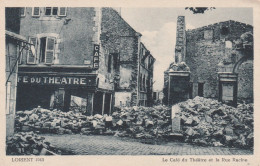 56 LORIENT  1943. Le Café  Du Théâtre. (mythique à Lorient) Et La Rue Racine    PLAN 1946-47.  Coll.Pin.        RARE - Lorient