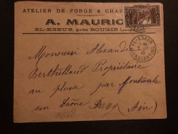 LETTRE A MAURICE ATELIER DE FORGE Pour La FRANCE TP ALGER 1F OBL.2-11 40 EL-KSEUR CONSTANTINE - Brieven En Documenten