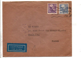 SUEDE AFFRANCHISSEMENT COMPOSE SUR LETTRE AVION POUR LA FRANCE 1948 - Lettres & Documents