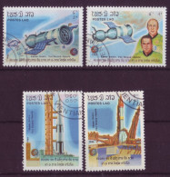 Asie - Laos - Space - 4 Timbres Différents - 7140 - Laos