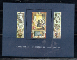 MALTA 1980 RUBENS TAPESTRIES CONSECRETION ST JOHN CATHEDRAL TAPESTRY ARAZZI CATTEDRALE SAN GIOVANNI BLOCK SHEET MNH - Malta