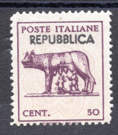 Lupa Capitolina Con Soprastampa A Mano "Repubblica" - Mint/hinged