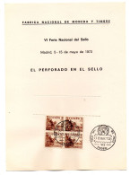 Tarjeta  Con Matasellos Commemorativo De  Feria Nacional Del Sello De 1973 - Lettres & Documents