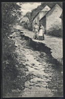 AK Gasern, Weg Zum Ort Nach Dem Unwetter Juni 1908, Strassen-Unterspülung  - Inundaciones