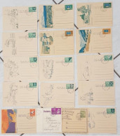 Lot 15 X Entiers Postaux & 10 X CM Liechtenstein - Stamped Stationery