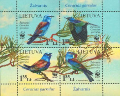 2008 998 Lithuania WWF - European Roller Birds MNH - Lithuania