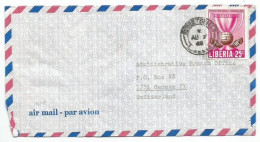 Liberia Airmail Cover ...field 7aug1968 X Suisse With FIFA World Cup London 1966 C.25 Solo Franking - Brieven En Documenten