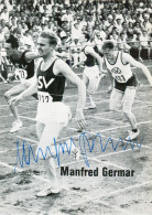 Autogramm AK Läufer Sprinter 100m Manfred Germar ASV Köln Olympia EAA Leichtathletik Deutschland Germany Sport Autograph - Authographs