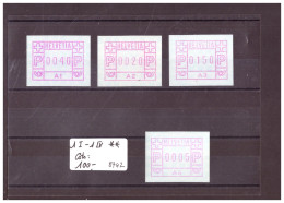 AUTOMATE - No 1I - 1IV ** - 4 TIMBRES A1, A2, A3, A4 - COTE 100.- - Automatic Stamps