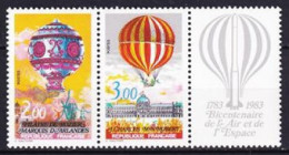 1983. France. Bicentenary Of Aerospace. MNH. Mi. Nr. 2287-88 (Dreistr.) - Neufs