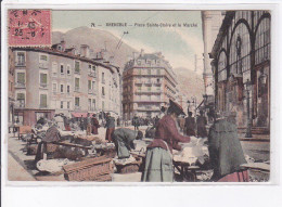 GRENOBLE: Place Sainte-claire Et Le Marché - Très Bon état - Grenoble