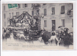 VIENNE: Fêtes Des Enfants à La Montagne 1910, Char Des Sapeurs-pompiers - état - Vienne