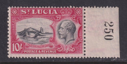 St. Lucia, Scott 106 (SG 124), MLH, Control Number - Ste Lucie (...-1978)