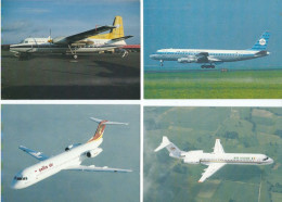 4  POSTCARDS   CIVIL AVIATION PUBLISHED BY SKYLINER CARDS - 1946-....: Modern Tijdperk