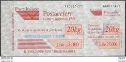 1998 Italia Postacelere L. 20.000 Proroga MNH Sassone N. 9a - Otros & Sin Clasificación