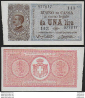 1914 Italia VE III Lire 1 FDS Rif. BC 11 Alfa - Andere & Zonder Classificatie