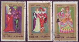 Asie - Fujeira - Costumes - 3 Timbres Différents - 7158 - Fudschaira