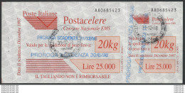 1998 Italia Postacelere L. 20.000 2 Proroghe Cancelled Sassone N. 9ab - Altri & Non Classificati