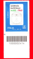 Nuovo - MNH - ITALIA - 2024 - Giornata Nazionale Del Made In Italy - Logo - A Zona 3 - Barre 2414 - Code-barres