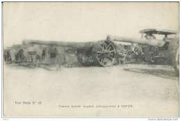 LOT 2 CPA. TOPCY SENT FROM SALONIQUE GRECE GREECE ENGLISH CANONS ANGLAIS. GARE A L' OISEAU CANON - Guerre 1914-18