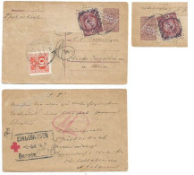 Austria PSC H.25 + H.10 Sent 1oct1918 (1 Stamp Missed) Taxed P.Due H.10 With Perforation "ANNULLATO" .....???? - Postcards