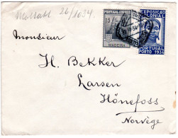 Portugal 1934, 15 C+1,60 E. Auf Brief V. Lisboa N. Norwegen - Andere & Zonder Classificatie