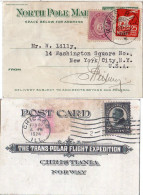 Norwegen 1925, US North Pole Mail Karte V. Chicago, Zurück V. KINGS BAY - Other & Unclassified