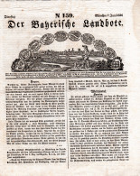 München 1836, Der Bayerische Landbote N 159, Kpl. Mehrseitige Zeitung - Other & Unclassified