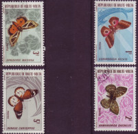 Afrique - Haute-Volta - Papillons - 4 Timbres Différents - 7163 - Alto Volta (1958-1984)