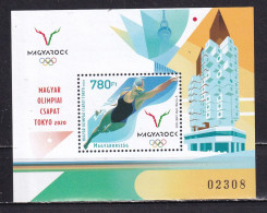 HUNGARY-2021-BLOCK-OLYMPICS SWIMMING-MNH. - Eté 2020 : Tokyo