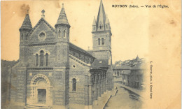 Cpa ROYBON (Isère) 38 - Vue De L'Eglise - L. Charvat Phot. à Grand-Serre - Roybon