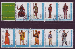 Asie - Ajman - Military Uniforms - 9 Timbres Différents - 7169 - Ajman