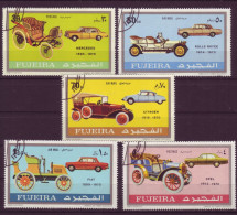 Asie - Fujeira - Automobiles - 5 Timbres Différents - 7172 - Fudschaira