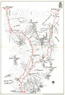 Entracque Vernante Colle Sabbione Cartina Sentieri Alpini Provincia Cuneo - Carte Geographique