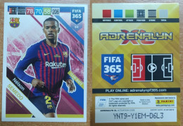 AC - 54 NELSON SEMEDO  FC BARCELONA  PANINI FIFA 365 2019 ADRENALYN TRADING CARD - Trading Cards