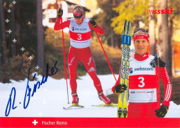 Autogramm AK Langläufer Remo Fischer Schweiz Arve Mols Bäretswil Hinwil Olympia Schweiz Switzerland Cross-country Skiing - Autogramme