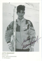 Autogramm AK Langläuferin Jutta Mainhart ÖSV Skilanglauf Paternion Kärnten Österreich Austria Autriche Cross-country - Autographes