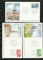 3 FDC Lettres Illustrées Premier Jour Strabourg Le 10/11/1984 Service N°82  à  84  Conseil De L'Europe B/TB   Soldé ! ! - 1980-1989