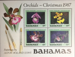 Bahamas 1987 Christmas Orchids Minisheet MNH - Orchidee