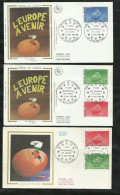 3 FDC Lettres Illustrées Premier Jour Strabourg Le 31/08/1985 Service N°85  à  87  Conseil De L'Europe B/TB   Soldé ! ! - 1980-1989