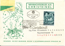 Austria Cover Christkindl Sent To Germany 29-11-1963 - Cartas & Documentos