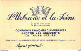 Buvard L'Urbaine Et La Seine , La Plus Ancienne Compagnie Française D'assurances - Bank & Insurance