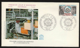 FDC/France/Année 1975 - N°1842 : Expo Mondiale Machine-Outil - 1970-1979