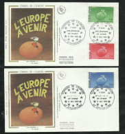 2 FDC Lettres Illustrées Premier Jour Strabourg Le 31/08/1985 Service N°85  à  87  Conseil De L'Europe B/TB   Soldé ! ! - 1980-1989