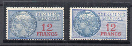 !!! TIMBRES FISCAUX N°38 ET 38b NEUFS ** - Timbres